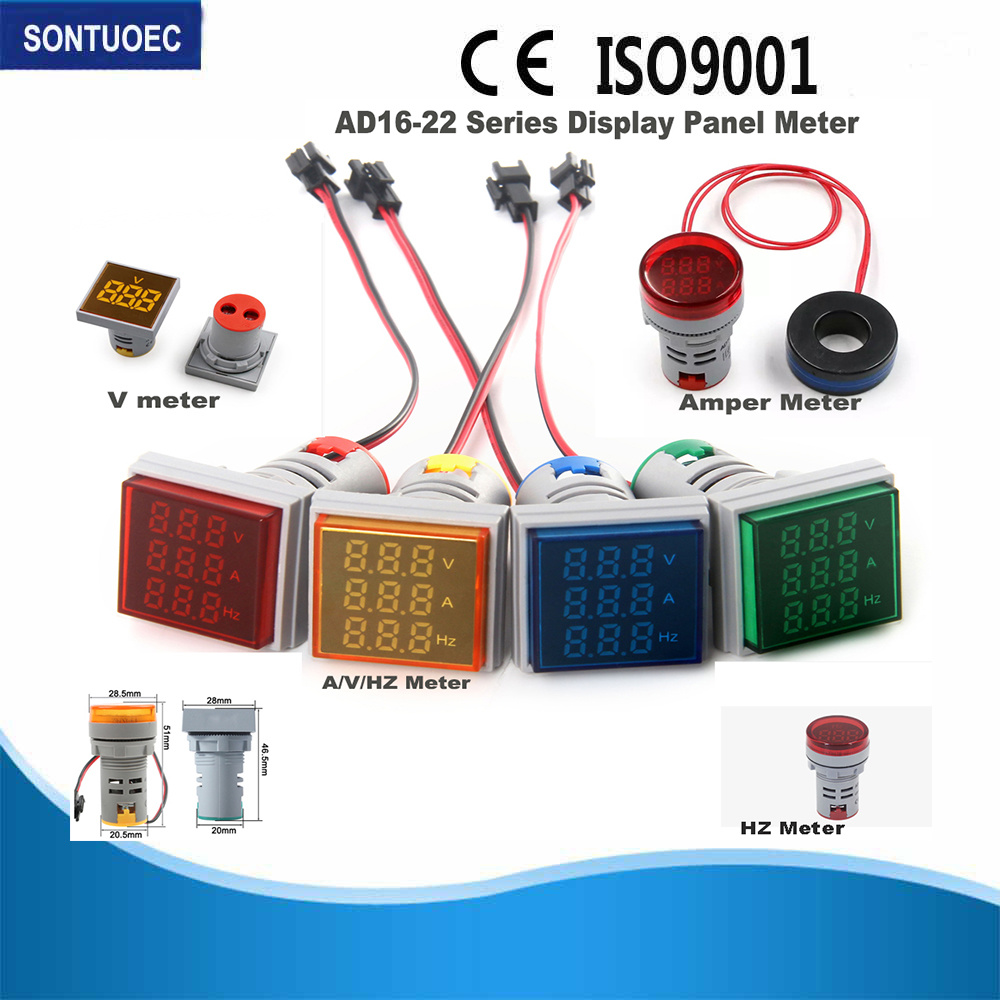 Indicator Voltmeter & Ammeter Push Button