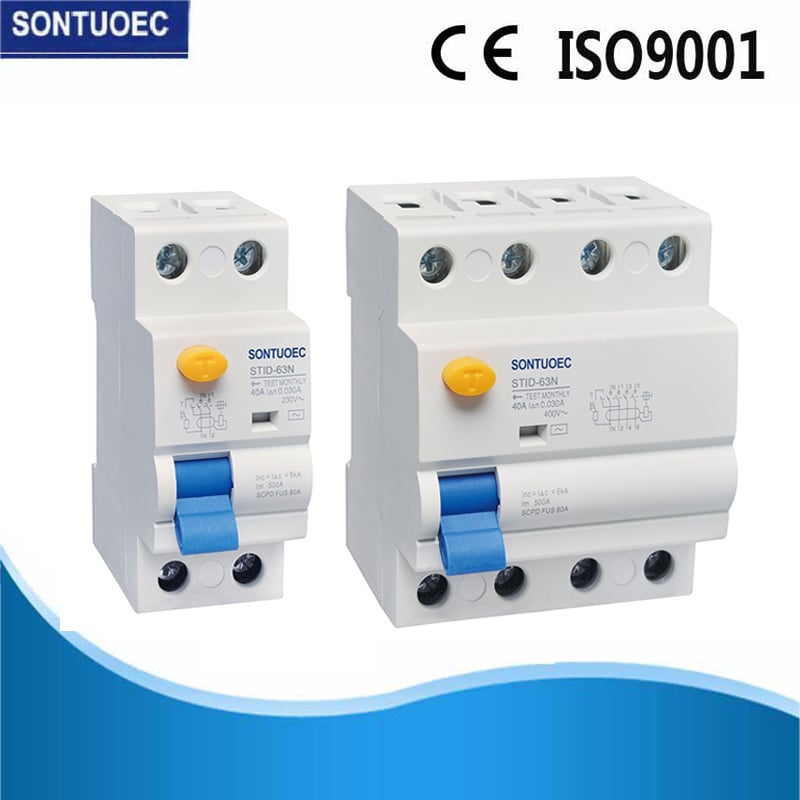 Sontuoec 2p 4p Residual Current Circuit Breaker RCCB, RCD Protector