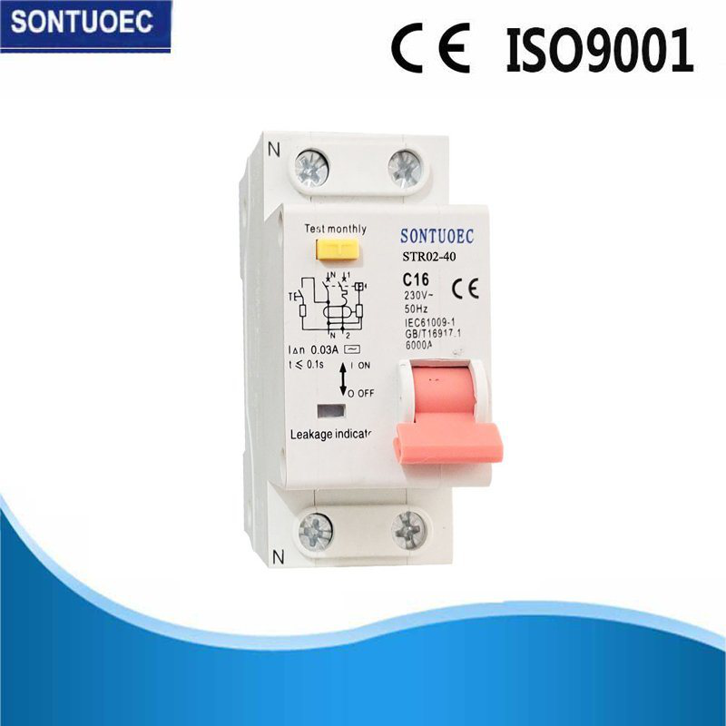 Stpn-40 C40 2p RCBO Circuit Breaker CE