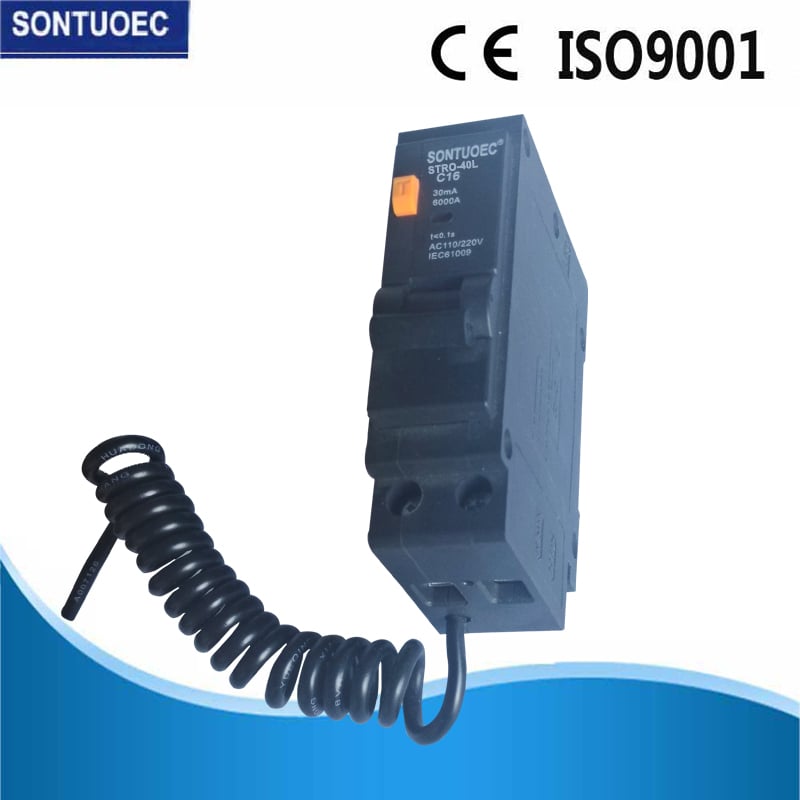 Single Phase Plug-in RCBO Circuit Breaker 1p+N Pole